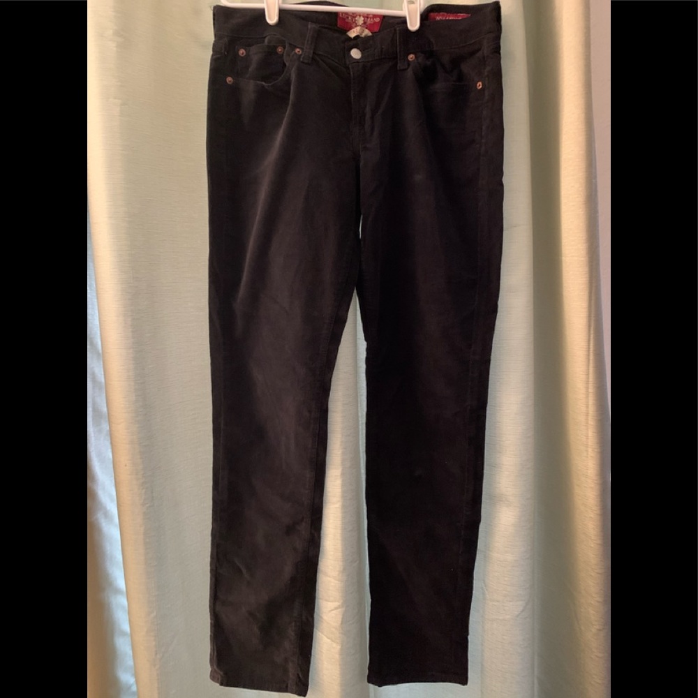 Lucky Brand black corduroy pants, skinny, size 12